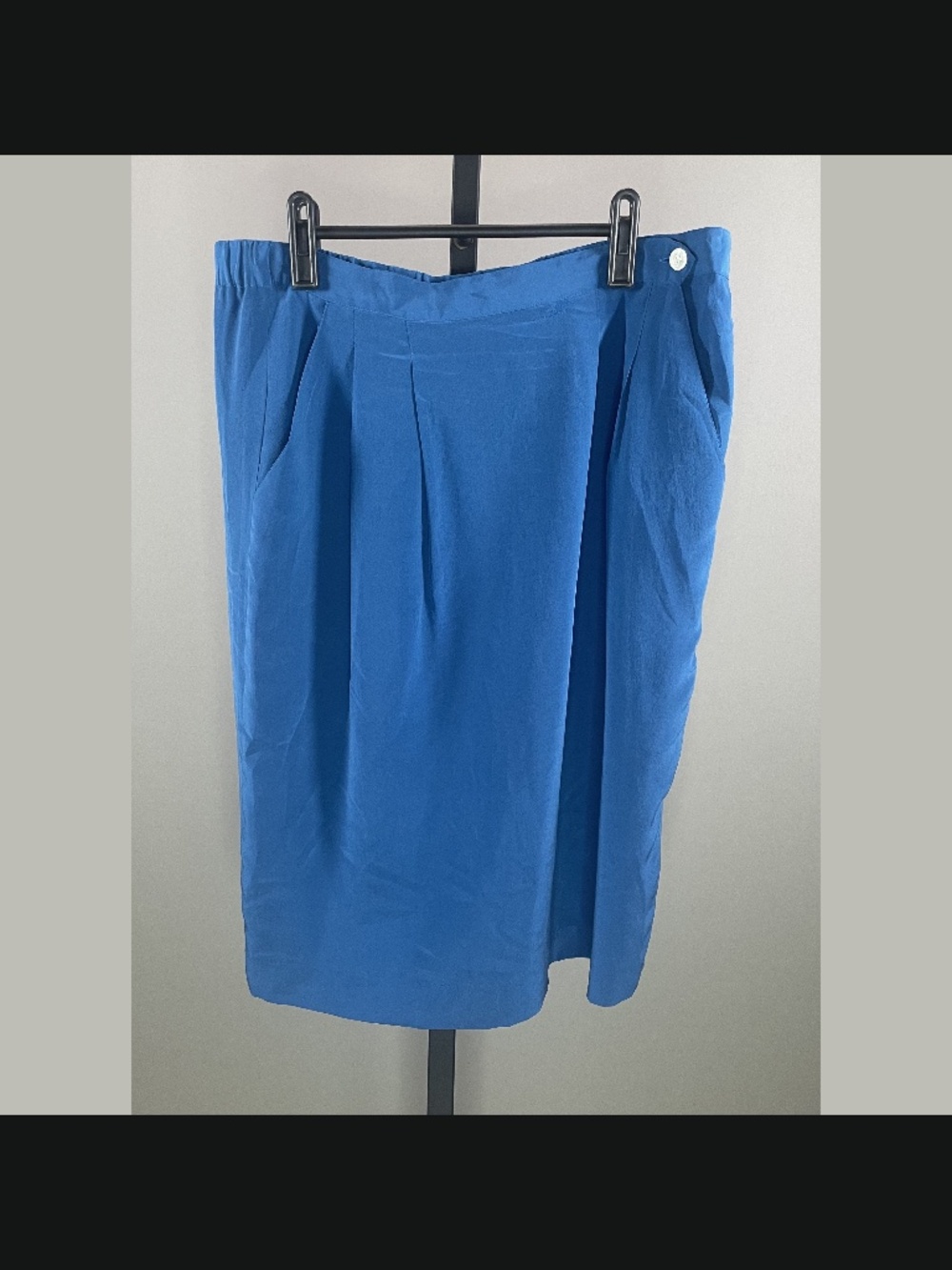 NEW Talbots Skirt Womens 10 blue silk satin pencil vintage colorful classic